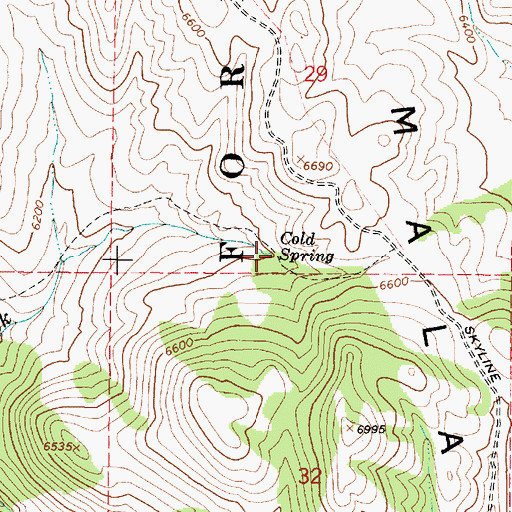 Topographic Map of Cold Spring, ID