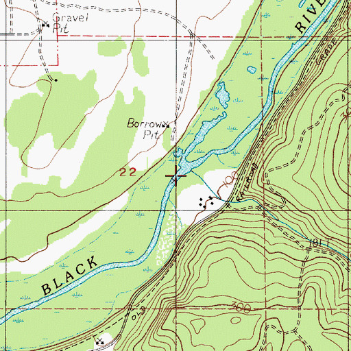 Topographic Map of Shaner Creek, WA