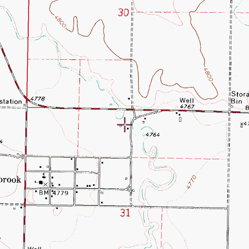 Topographic Map of Rock Creek, ID