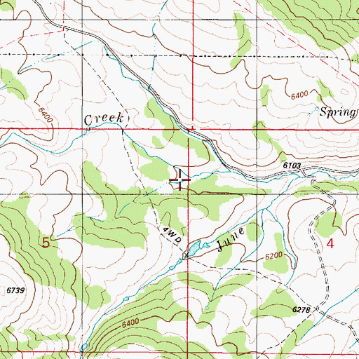 Topographic Map of Trail Creek, ID
