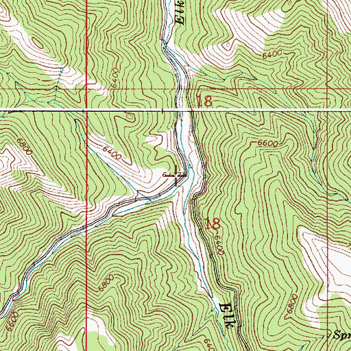 Topographic Map of West Fork Elk Creek, ID