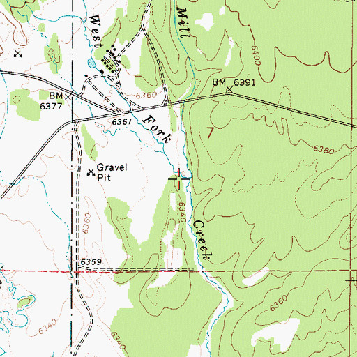 Topographic Map of West Fork Mill Creek, ID