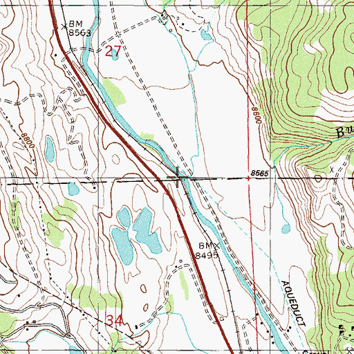 Topographic Map of Tumble Creek, CO