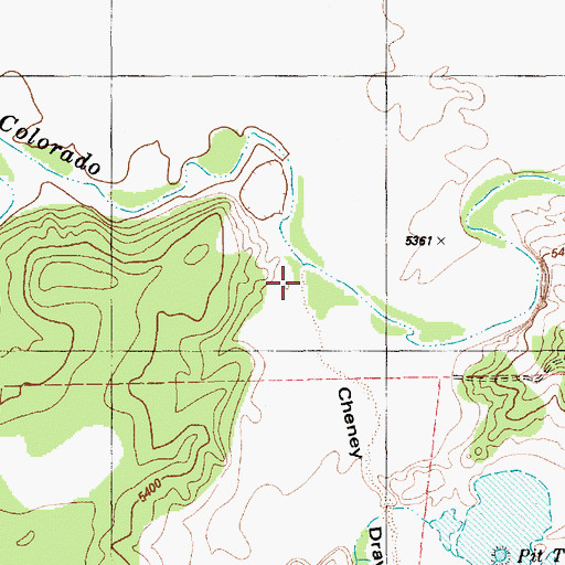 Topographic Map of Cheney Draw, AZ