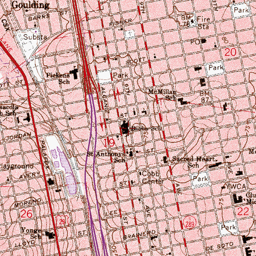 Topographic Map of Spencer Bibbs Elementary School, FL