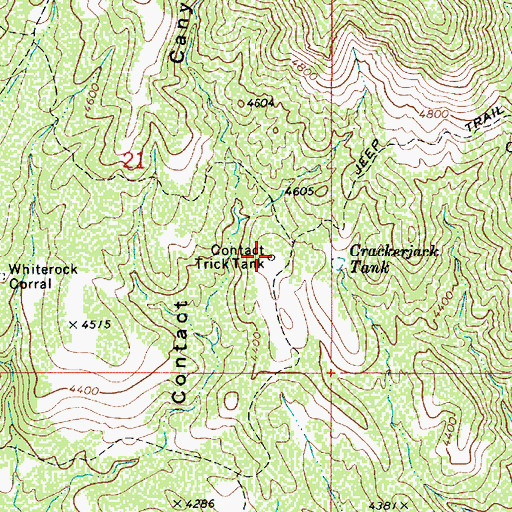 Topographic Map of Contact Trick Tank, AZ