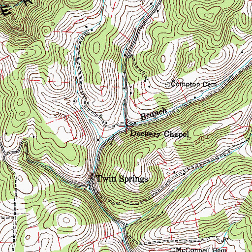 Topographic Map of Titan Run, VA