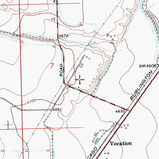 Topographic Map of Heart Mountain Relocation Center (historical), WY