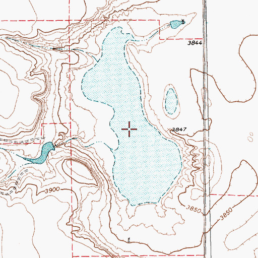 Topographic Map of Monument Lake, TX