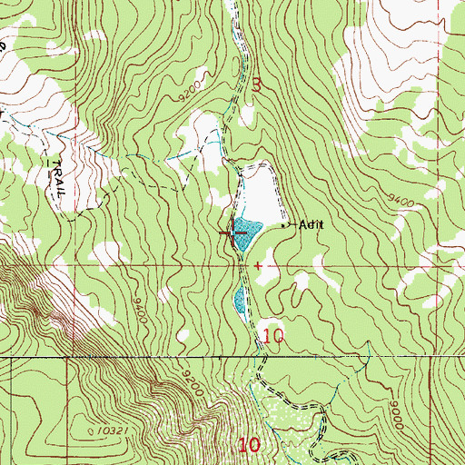 Topographic Map of Wet Meadow, UT