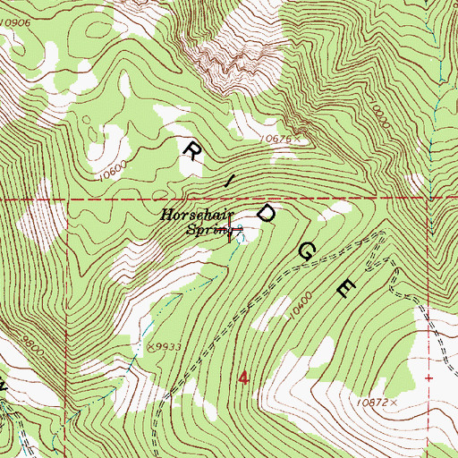 Topographic Map of Horsehair Spring, UT