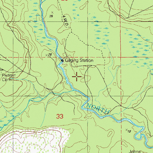 Topographic Map of Big Branch, FL