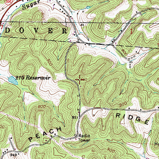 Topographic Map of Bloemer Berg, OH