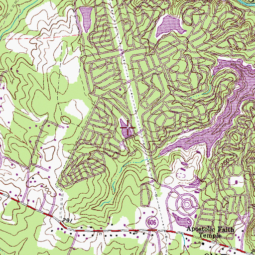 Topographic Map of Lake Minnehaha, VA