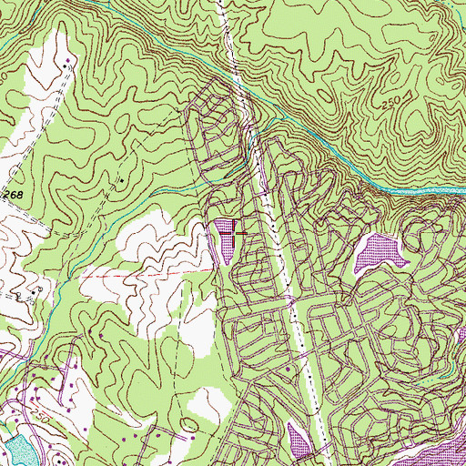 Topographic Map of Lake Minneola, VA
