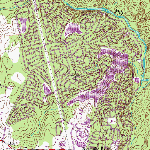 Topographic Map of Indian Acres, VA