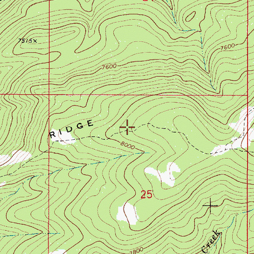 Topographic Map of Commissary Ridge, WY