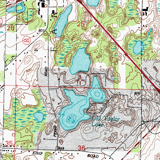 Topographic Map of Wenckus Lake, WI