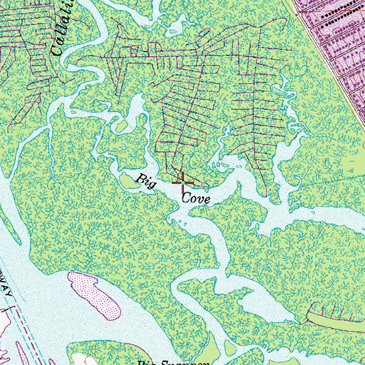 Topographic Map of Big Cove, FL