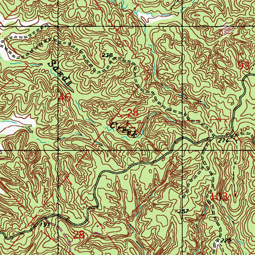 Topographic Map of District A, LA