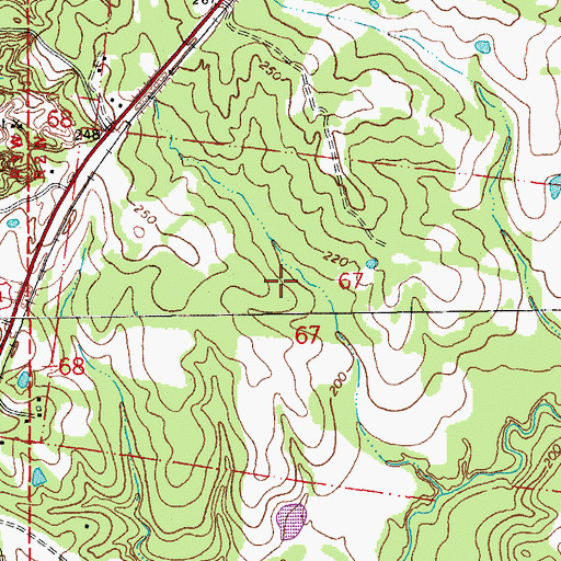 Topographic Map of District B, LA