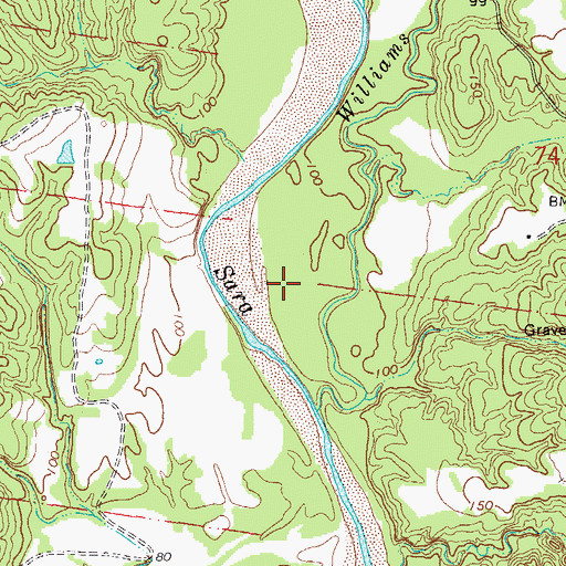 Topographic Map of District D, LA