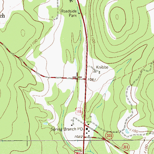 Topographic Map of City of Spring Branch, TX