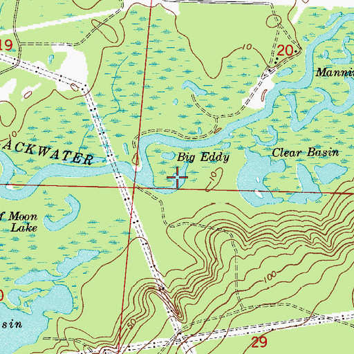 Topographic Map of Big Eddy, FL
