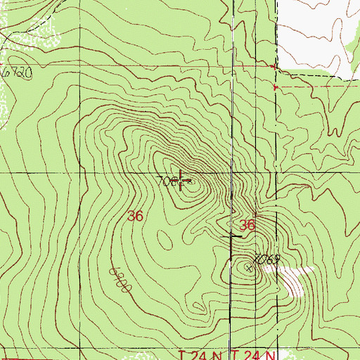 Topographic Map of Vickery Ridge, AZ
