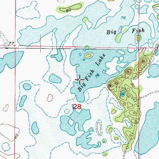 Topographic Map of Big Fish Lake, FL