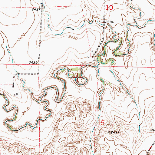 Topographic Map of HorseThief Reservoir, KS