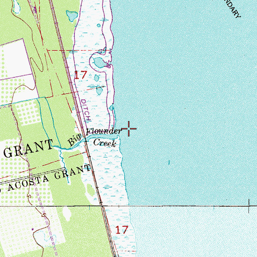 Topographic Map of Big Flounder Creek, FL