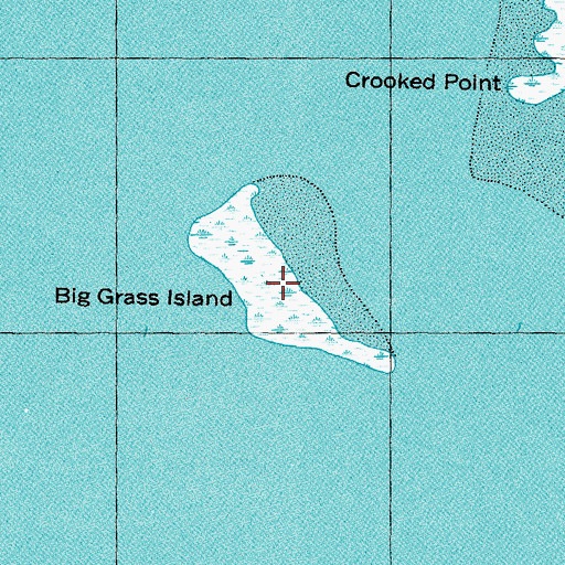 Topographic Map of Big Grass Island, FL