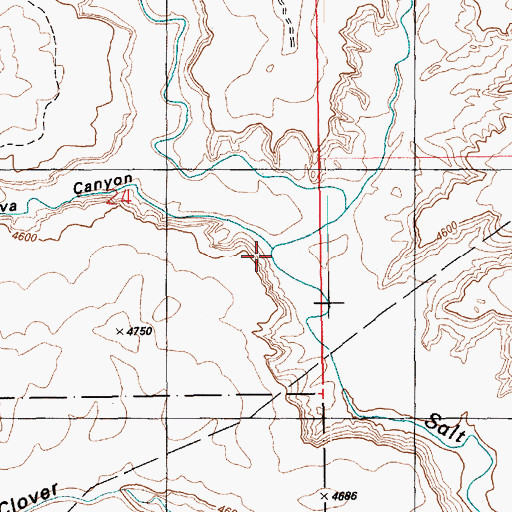 Topographic Map of Cordova Canyon, UT