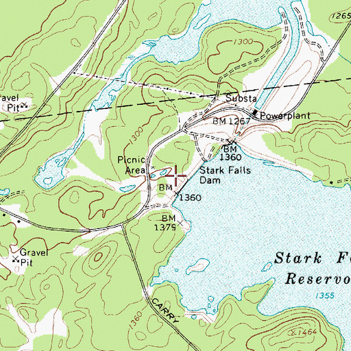 Topographic Map of Stark Falls, NY