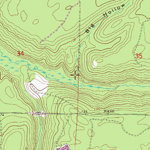 Topographic Map of Big Hollow, FL
