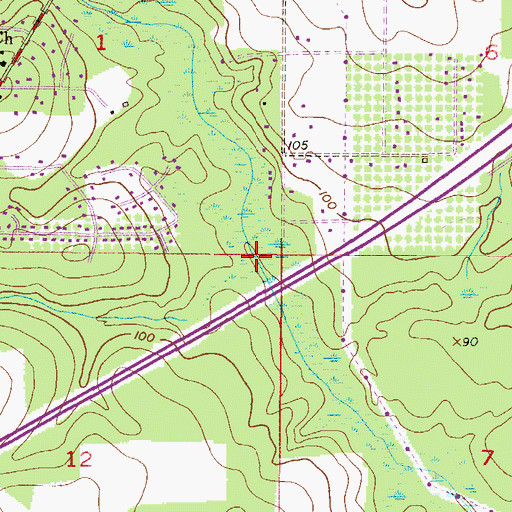 Topographic Map of White Water Creek, AL