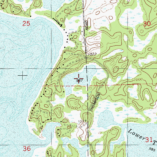 Topographic Map of Truck Lake, WI