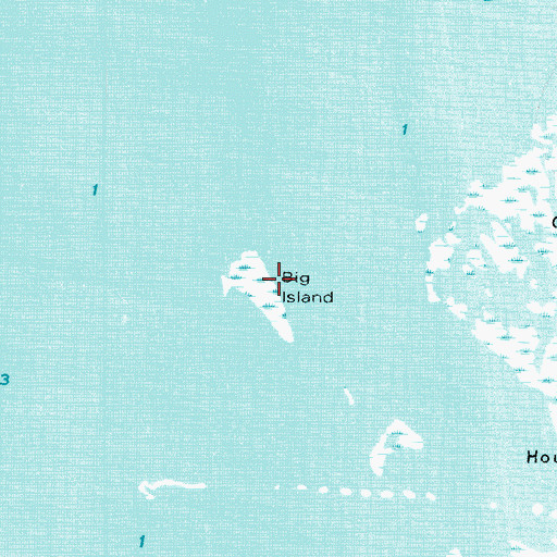 Topographic Map of Big Island, FL