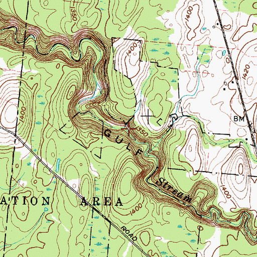 Topographic Map of Rainbow Falls, NY