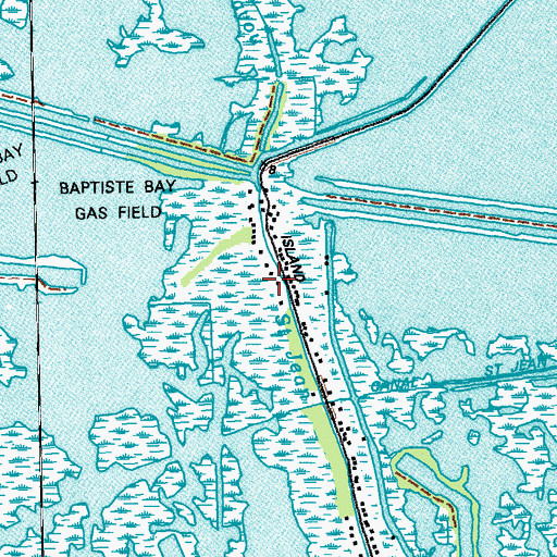 Topographic Map of Isle de Jean Charles Cemetery (historical), LA