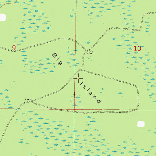 Topographic Map of Big Island, FL