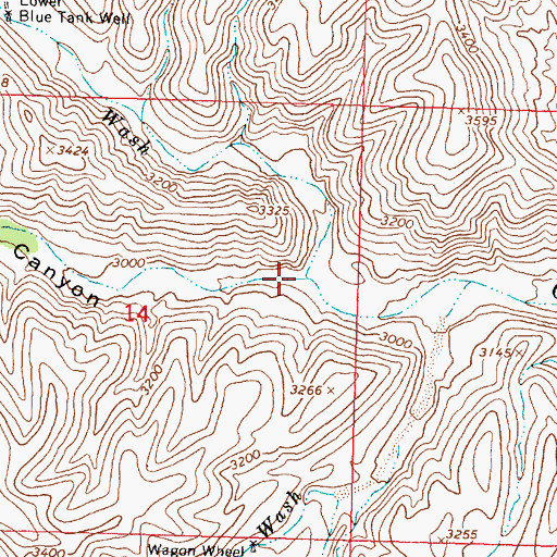 Topographic Map of Bull Canyon, AZ