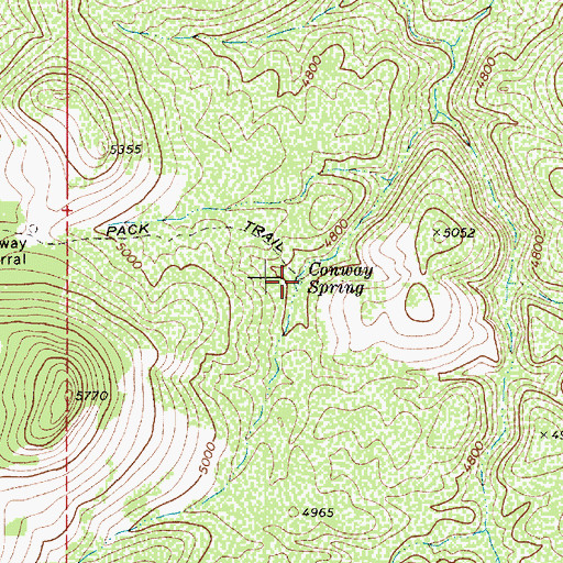 Topographic Map of Conway Spring, AZ