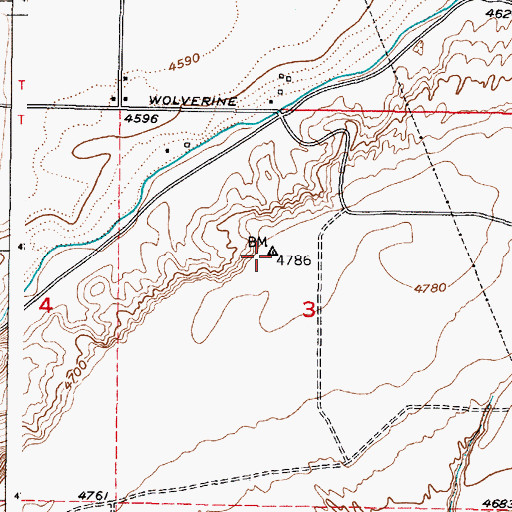 Topographic Map of Presto Bench, ID