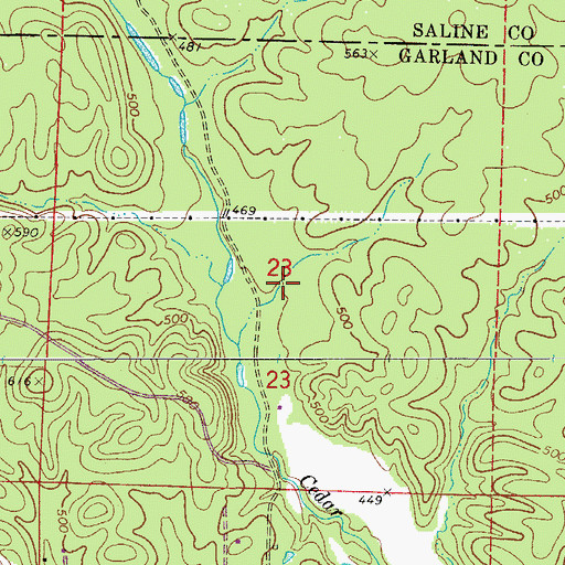 Topographic Map of Lake Balboa, AR