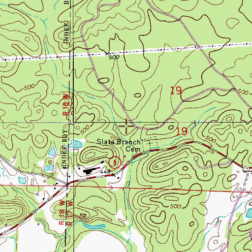 Topographic Map of Lake Isabella, AR