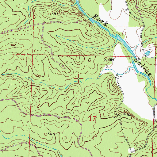 Topographic Map of Lake Granada, AR