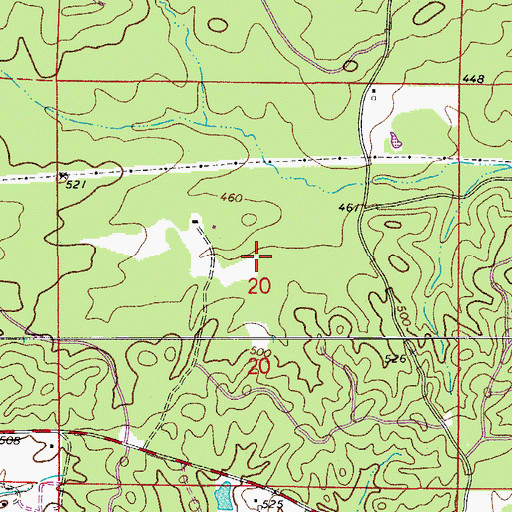 Topographic Map of Lake Maria, AR
