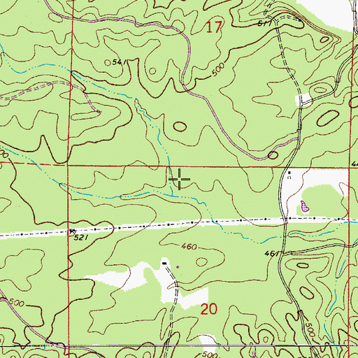 Topographic Map of Lake Sophia, AR